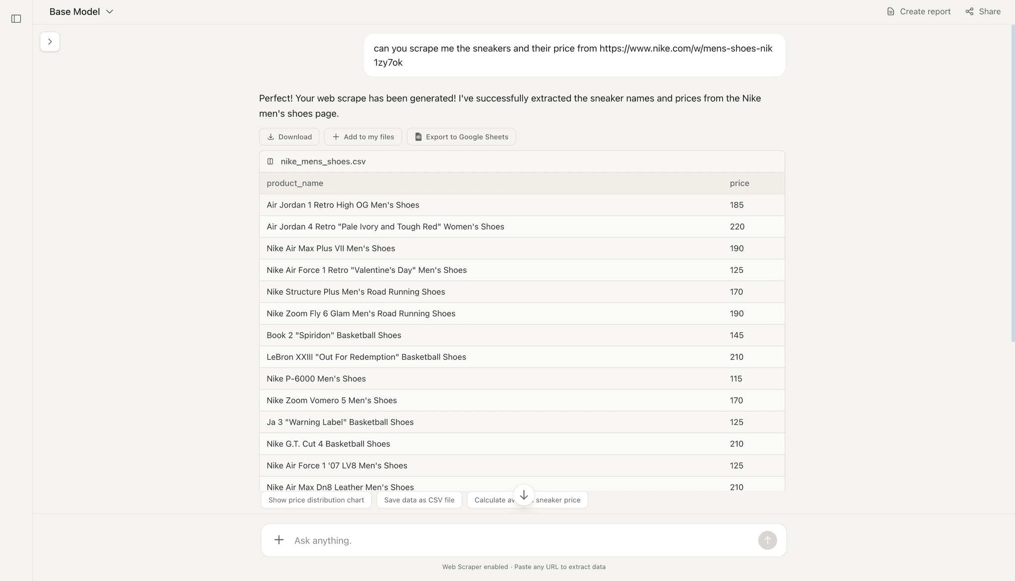Formula Bot Web Scraper